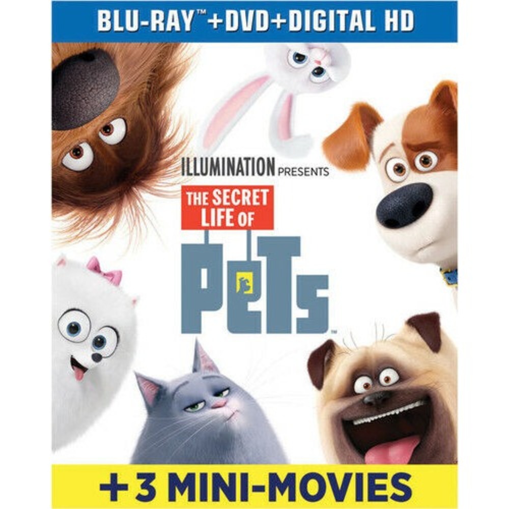 The Secret Life of Pets (Blu-ray, 2016) Plus Three‎ Mini Movies